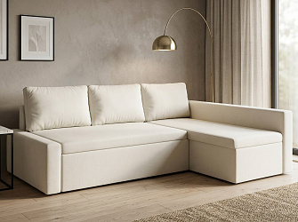 Угловой диван "Фрихетен" велюр зара крем 02