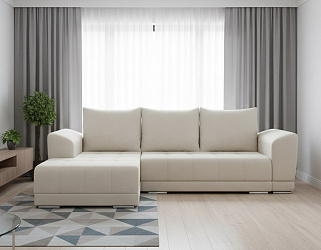 Угловой диван "Рентон" велюр зара крем 02