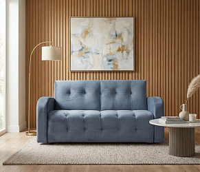 Диван нераскладной "Оксфорд Люкс" серый