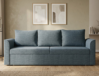 Диван еврокнижка "Эрдинг" на пантографе, рогожка дрим блю