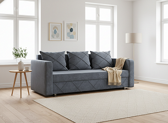 Диван еврокнижка "Стелла" серый