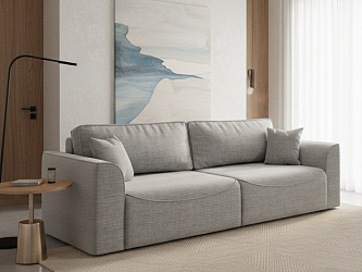 Диван еврокнижка "Рафаэль" трансформер рогожка дрим лайт грей