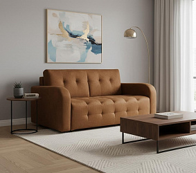 Диван нераскладной "Оксфорд Люкс" коричневый