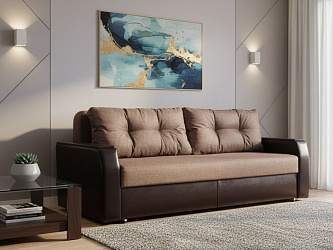 Диван еврокнижка "Атлант коричневый"